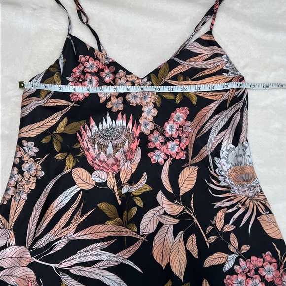 Midnight Bakery Floral Print Satin Chemise – Size M - Picture 4 of 7